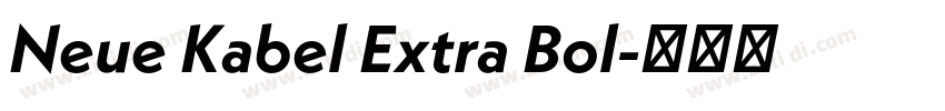Neue Kabel Extra Bol字体转换